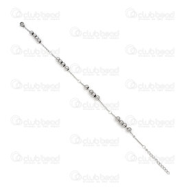 4007-0213-31 - Acier Inoxydable Bracelet Bille 6mm 4 série de 4 bille Naturel 1pc 4007-0213-31,seri,montreal, quebec, canada, beads, wholesale