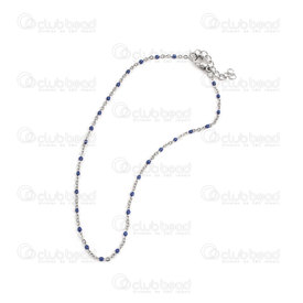 4007-0213-363 - Stainless steel anklet chain 1.5mm navy charm natural 1pc 4007-0213-363,Finished jewelry,montreal, quebec, canada, beads, wholesale