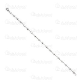 4007-0213-53 - Stainless steel Bracelet Star 4.5x4.5mm Natural 22cm 1pc 4007-0213-53,montreal, quebec, canada, beads, wholesale