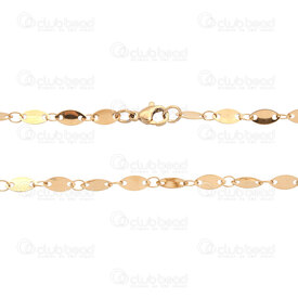4007-0213-65GL - Stainless Steel 304 Sequin Oval Chain Necklace 16in (40.6cm) 8x4mm Gold 1pc 4007-0213-65GL,Chains,1pc,Stainless Steel 304,Sequin Oval,Chain,Necklace,16in (40.6cm),8x4mm,Gold,1pc,China,montreal, quebec, canada, beads, wholesale