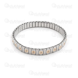 4007-0214-33 - stainless steel  stretch bracelet Natural with 14 carate gold zircon stone 1pc LIMITED QUANTITY! 4007-0214-33,Clearance by Category,Jewelry,montreal, quebec, canada, beads, wholesale