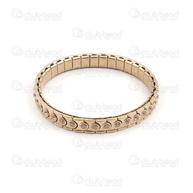 4007-0214-35 - stainless steel stretch bracelet Gold with rhinestone 1pc LIMITED QUANTITY! 4007-0214-35,montreal, quebec, canada, beads, wholesale