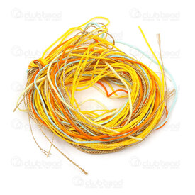 4007-0233-01 - Ensemble pour Bracelet Macrame Jaune-Orange-Or 4007-0233-01,js,montreal, quebec, canada, beads, wholesale