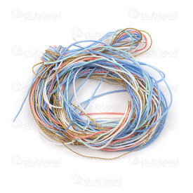 4007-0233-03 - DIY Macrame Bracelet Set Baby Blue-Pink-Gold 4007-0233-03,pos,montreal, quebec, canada, beads, wholesale