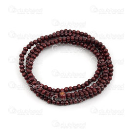 4007-0415-5mm - Rosary Mala Round 5mm Mahogany Sandalwood On elastic cord (216 beads) 1pc 4007-0415-5mm,Malas Rosary,Rosary,Mala,Wood,5mm,Round,Round,Sandalwood,Red,Mahogany,China,1pc,On elastic cord (216 beads),montreal, quebec, canada, beads, wholesale