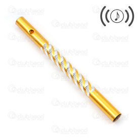 5001-0011 - Aluminium Wind Chimes 78x6mm Inner Diameter 5mm with 2mm hole Gold 50pcs 5001-0011,A,montreal, quebec, canada, beads, wholesale