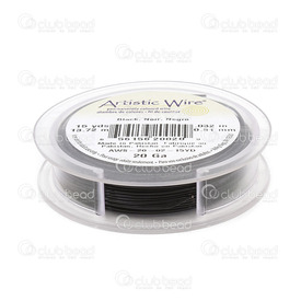 AWS-20-02-15YD - Artistic Wire Copper Wire 20 Gauge Black 13.7m (15 yd) Pakistan AWS-20-02-15YD,Copper,Artistic wire,Black,Copper,Wire,20 Gauge,Black,15 Yards,Pakistan,Artistic Wire,montreal, quebec, canada, beads, wholesale