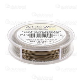 AWS-22-24-15YD - Artistic Wire Copper Wire 22 Gauge Antique Brass 13.7m (15 yd) Pakistan AWS-22-24-15YD,Copper,Artistic wire,Copper,Wire,22 Gauge,Antique Brass,15 Yards,Pakistan,Artistic Wire,montreal, quebec, canada, beads, wholesale