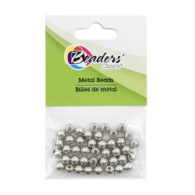 BC1-1111-0905-WH - Metal Bead Round 5mm Nickel Nickel Free 40pcs BC1-1111-0905-WH,Findings,Beaders' Choice,5mm,Bead,Metal,Metal,5mm,Round,Round,Grey,Nickel,Nickel Free,China,40pcs,montreal, quebec, canada, beads, wholesale