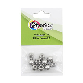 BC1-1111-0907-WH - Metal Bead Round 8mm Nickel Nickel Free 10pcs BC1-1111-0907-WH,Beads,Metal,Others,Metal,8MM,Bead,Metal,Metal,8MM,Round,Round,Grey,Nickel,Nickel Free,montreal, quebec, canada, beads, wholesale