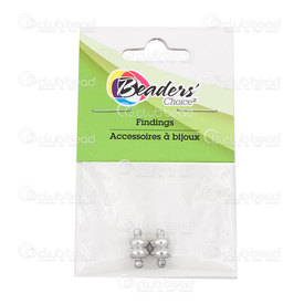 BC1-1702-0389-WH - Metal Magnetic Clasp Round 6mm Nickel 1pc BC1-1702-0389-WH,bc1-1702,montreal, quebec, canada, beads, wholesale