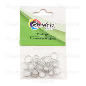 BC1-1706-0203-WH - Beaders' Choice Metal Split Ring 8mm Natural 25pcs BC1-1706-0203-WH,Findings,Rings,8MM,Metal,Split Ring,8MM,Grey,Natural,Metal,25pcs,China,Beaders' Choice,montreal, quebec, canada, beads, wholesale