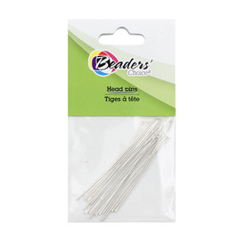 BC1-A-1714-0131 - Beaders' Choice Metal Head Pin 50mm Silver Wire Size 0.7mm 20pcs BC1-A-1714-0131,Metal,50MM,Metal,Head Pin,50MM,Grey,Silver,Metal,Wire Size 0.7mm,20pcs,China,Beaders' Choice,montreal, quebec, canada, beads, wholesale