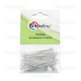 BC1-A-1714-0225 - Metal Eye Pin 38mm Nickel 40pcs BC1-A-1714-0225,montreal, quebec, canada, beads, wholesale