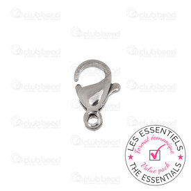 E-1720-0004-01 - OFF PRICE POLICY Stainless Steel 304 Fish Clasp 6x10mm Natural 100pcs E-1720-0004-01,Stainless steel clasps,montreal, quebec, canada, beads, wholesale