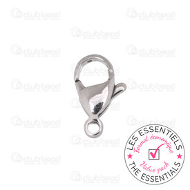 E-1720-0005-01 - OFF PRICE POLICY Stainless Steel 304 Fish Clasp 7x12mm Natural 100pcs E-1720-0005-01,Findings,Clasps,Springing,montreal, quebec, canada, beads, wholesale