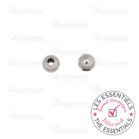 E-1720-240101-03H - PRIX NET Acier Inoxydable 304 Bille Rond 2.5x3mm Creux Trou 1mm Naturel 1000pcs E-1720-240101-03H,Acier inoxydable,montreal, quebec, canada, beads, wholesale