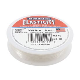 JE1.0T-0025M - Beadalon Elastic Cord Monofilement Elasticity 1mm Clear 25m Roll USA JE1.0T-0025M,Threads and Cords,Elastic,Monofilament,Elastic,Monofilement,Cord,Elasticity,1mm,Clear,25m Roll,USA,Beadalon,montreal, quebec, canada, beads, wholesale