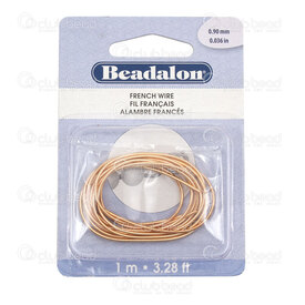 JFFW0.9G-01M - Beadalon Metal French Wire 0.9mm Gold 1m JFFW0.9G-01M,Metal,Metal,French Wire,0.9mm,Gold,1m,China,Beadalon,montreal, quebec, canada, beads, wholesale