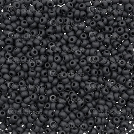 T-1101-2043 - Glass Bead Seed Bead Round 8/0 Preciosa Matt Black Opaque 50g app. 2000pcs Czech Republic T-1101-2043,Beads,Seed beads,8/0,Bead,Seed Bead,Glass,Glass,8/0,Round,Round,Black,Black,Matt,Opaque,montreal, quebec, canada, beads, wholesale