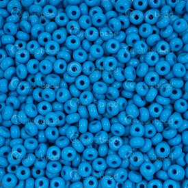 T-1101-3135 - Glass Bead Seed Bead Round 6/0 Preciosa Chalk Blue 1 Bag 1mm hole 50gr (approx. 700pcs) Czech Republic T-1101-3135,chalk,montreal, quebec, canada, beads, wholesale