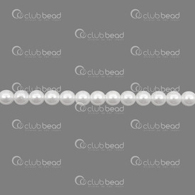 T-1107-0914-03 - Czech Glass Bead Pearl Round 4mm White 120pcs Czech Republic T-1107-0914-03,montreal, quebec, canada, beads, wholesale