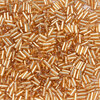 Bille de Verre Perle de Rocaille Tubulaire #2 4.5mm Or Centre Argente Sac 90g 1101-6201-024.5