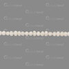 Perle d'Eau Douce Bille Rond 2.5-3x3.5mm Blanc Mat Trou 0.5mm Corde 13po !QUANTITE LIMITEE! 1113-0138-013