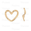 Stainless Steel 304 Link-Connector Heart 15x17x1.5mm Wavy Edge Gold Plated 5pcs 1720-2654-1017GL